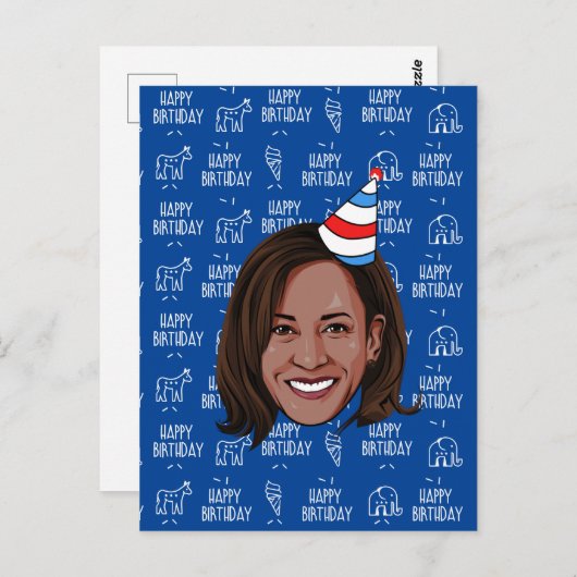 KAMALA HARRIS Verjaardag Briefkaart (Voorkant / Achterkant)