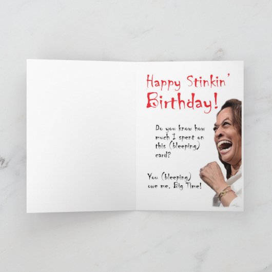 Kamala Harris Verjaardag Kaart (Binnen)