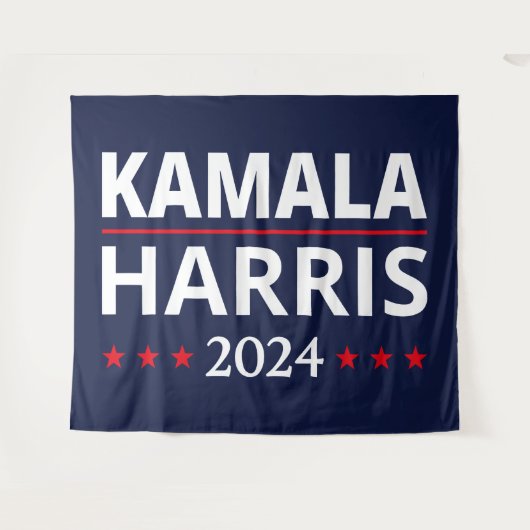 Kamala Harris Verkiezing 2024 III Wandkleed (Voorkant (horizontaal))