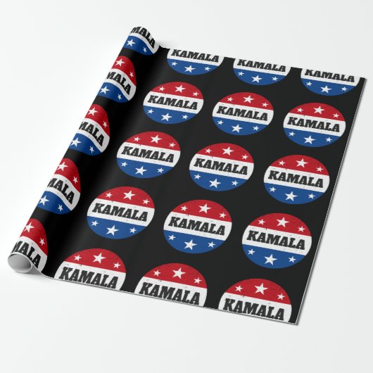 Kamala Harris Verkiezing 2024 V Cadeaupapier (Uitgerold)