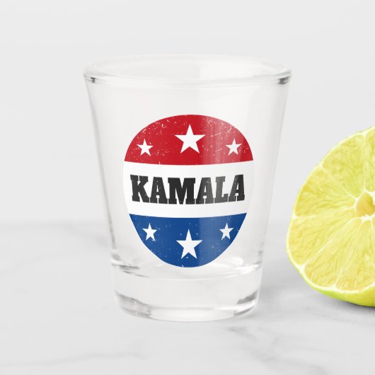 Kamala Harris Verkiezing 2024 V Shot Glas (Voorkant)
