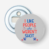 Kamala Harris verkiezing Grappig Anti-Trump Rood & Button Flesopener (Voorkant)