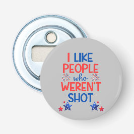 Kamala Harris verkiezing Grappig Anti-Trump Rood & Button Flesopener