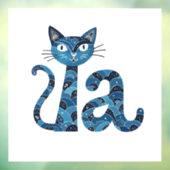 Kamala Harris verkiezing kinderloze kat dame Raamsticker (Vel 3)