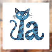 Kamala Harris verkiezing kinderloze kat dame Raamsticker (Vel 2)