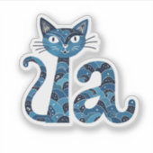 Kamala Harris verkiezing kinderloze kat dame Sticker (Voorkant)