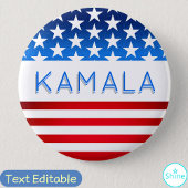 Kamala Harris Verkiezing USA Vlag Moderne aangepas Ronde Button 5,7 Cm