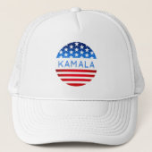 Kamala Harris Verkiezing USA Vlag Moderne aangepas Trucker Pet (Voorkant)