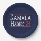 Kamala Harris verkiezingen 2024 I Papieren Bordje (Voorkant)