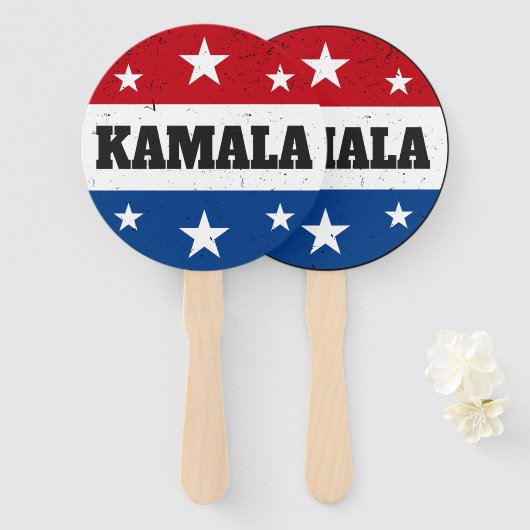 Kamala Harris Verkiezingen 2024 V Handwaaier (Voorkant en achterkant)