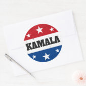 Kamala Harris Verkiezingen 2024 V Ronde Sticker (Envelop)