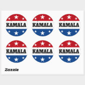 Kamala Harris Verkiezingen 2024 V Ronde Sticker (Vel)