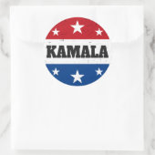Kamala Harris Verkiezingen 2024 V Ronde Sticker (Tas)