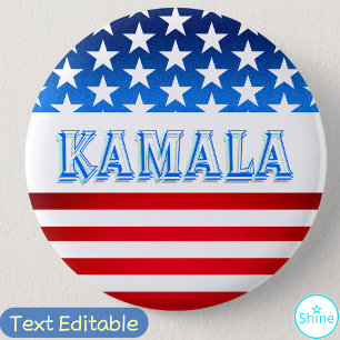 Kamala Harris Verkiezingscampagneaanhanger VS Vlag Ronde Button 5,7 Cm