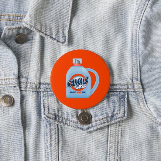 Kamala Harris verwijdert Oranje vlekken Ronde Button 7,6 Cm (In situ)