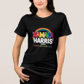 Kamala Harris - Vibrant Rainbow Tri-Blend Shirt (Voorkant)