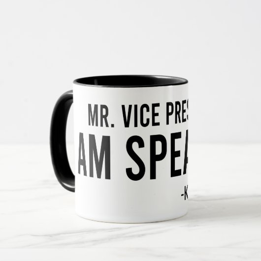 Kamala Harris, vice-President waar ik het over heb Mok (Voorkant links)