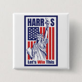 Kamala Harris Vierkante Button 5,1 Cm (Voorkant)