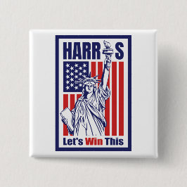 Kamala Harris Vierkante Button 5,1 Cm
