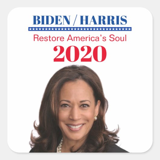 Kamala Harris Vierkante Sticker (Voorkant)