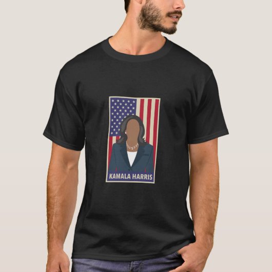 Kamala Harris Vlag Verkiezingen 2024 T-shirt (Voorkant)