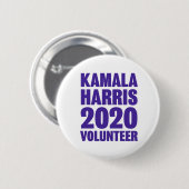 Kamala Harris Volunteer 2-inch Button rondom (Voorkant /achterkant)