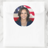 Kamala Harris voor Amerika Ronde Sticker (Tas)