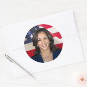 Kamala Harris voor Amerika Ronde Sticker (Envelop)