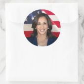 Kamala Harris voor Amerika Ronde Sticker (Tas)