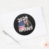 Kamala Harris voor de Amerikaanse verkiezingen van Ronde Sticker (Envelop)