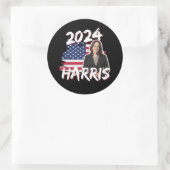 Kamala Harris voor de Amerikaanse verkiezingen van Ronde Sticker (Tas)
