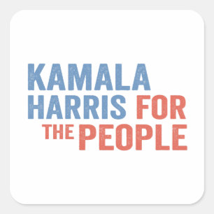 Kamala Harris voor de Democraten Vierkante Sticker