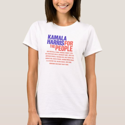 Kamala Harris Voor de rijke mensen die Amerika lei T-shirt (Voorkant)