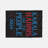 Kamala Harris voor de verkiezingen 2024 2024 Fleece Deken (Voorkant (Horizontaal))