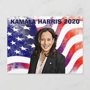 Kamala Harris voor de verkiezingen van 2020 in Pre Briefkaart