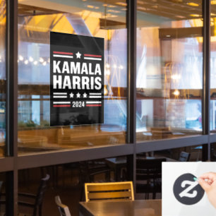 Kamala Harris voor het Volk 2024 President  Raamsticker