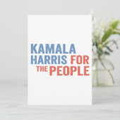 Kamala Harris Voor het Volk Verkiezing Democraten Bedankkaart (Staand voorkant)