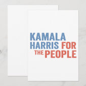 Kamala Harris Voor het Volk Verkiezing Democraten Bedankkaart (Voorkant / Achterkant)