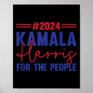 Kamala Harris voor mensen Madam President 2024 Ele Poster