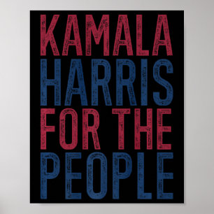 Kamala Harris voor mensen Madam President 2024 Ele Poster