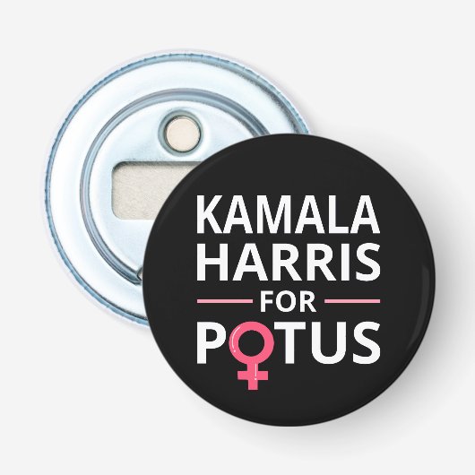 Kamala Harris voor POTUS I Button Flesopener (Voorkant)
