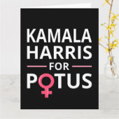Kamala Harris voor POTUS I Kaart (Gele Bloem)