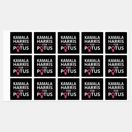 Kamala Harris Voor POTUS I Labels (Vel)