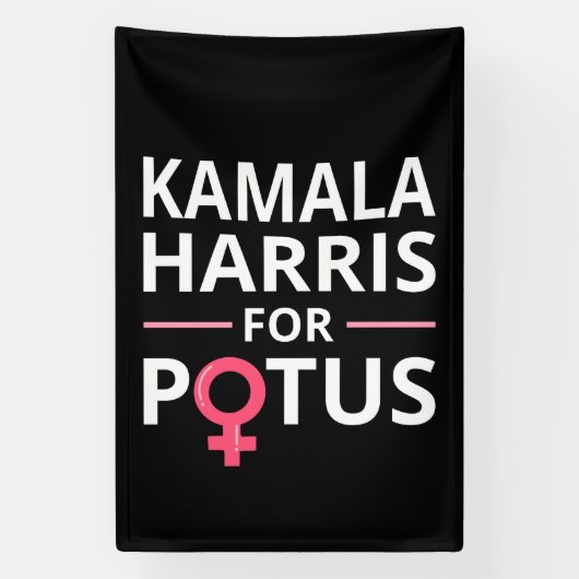 Kamala Harris voor POTUS I Spandoek (Verticaal)