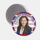 Kamala Harris voor President 2020 Magneet (Voorkant / Achterkant)