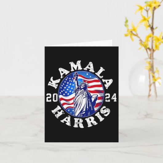 Kamala Harris Voor President 2024 1  Kaart (Gele Bloem)