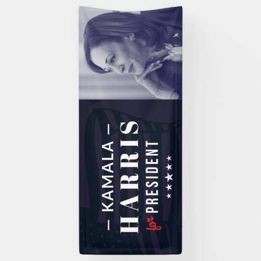 Kamala Harris voor President 2024 6ft Banner Sign (Verticaal)