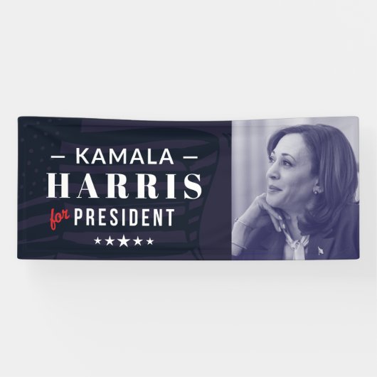 Kamala Harris voor President 2024 6ft Banner Sign (Horizontaal)