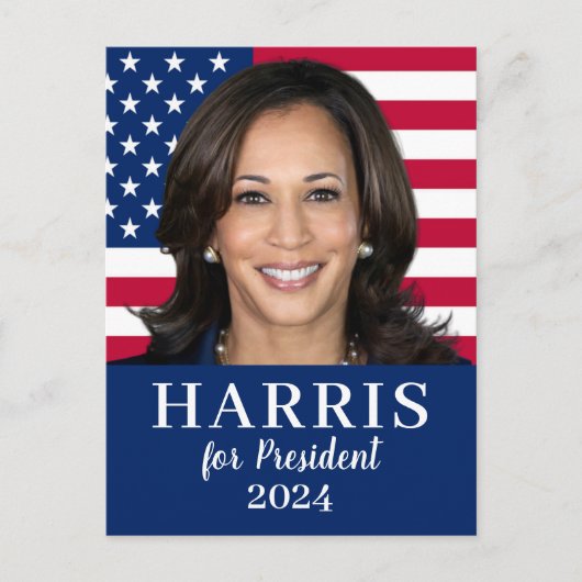 Kamala Harris voor President 2024 Briefkaart (Voorkant)