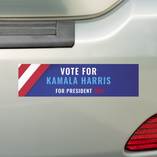 Kamala Harris voor President 2024 Bumpersticker (Op auto)